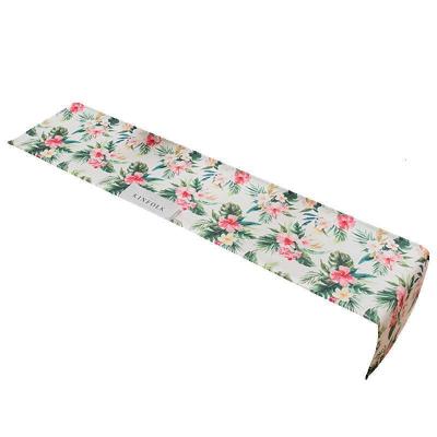 家柏饰(CORATED)北欧INS棉麻布艺茶几电视柜长条客厅餐厅餐桌布盖巾桌旗叶 芭蕉与花防水款 35*200cm