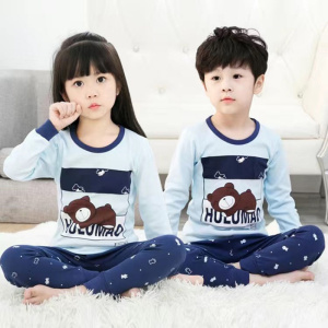 儿童内衣套装1-15岁男童秋衣秋裤长袖春秋冬女童睡衣中领