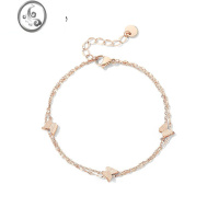 JiMi多层玫瑰金蝴蝶手链女ins小众设计闺蜜姐妹学生手饰小众轻奢首饰