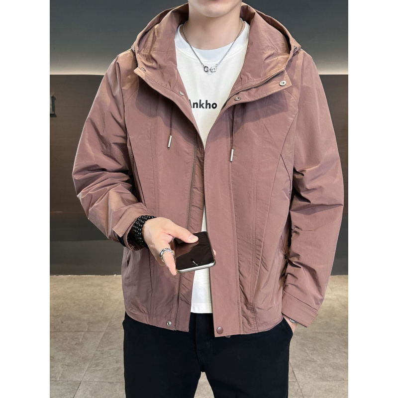 秋冬冲锋衣个性潮流连帽工装服夹克时尚宽松休闲青年百搭外套