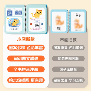 识字书幼儿认字早教安静书儿童启蒙幼儿园认字全套宝宝识字卡片