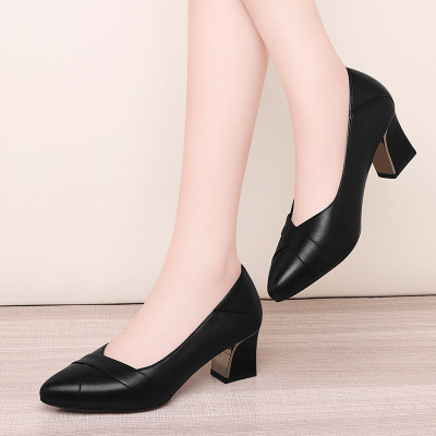 百年纪念尖头粗跟低帮鞋套脚时尚时装鞋防水台女鞋子利德尚品2248