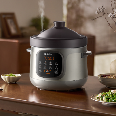 苏泊尔SUPOR 4L大容量微电脑电炖锅DG45YC87预约煮粥单胆设计适合家庭使用