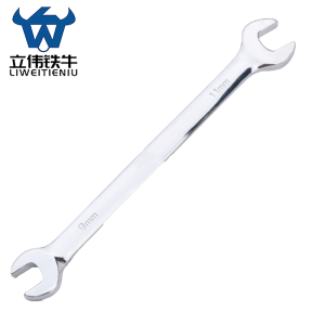 立伟铁牛镜面双开扳手9×11mm/把