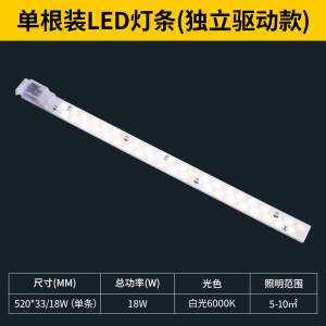 雷士照明(NVC)LED条形灯板磁铁吸附透镜灯条客厅卧室吸顶灯管光源改造灯条可替换灯板