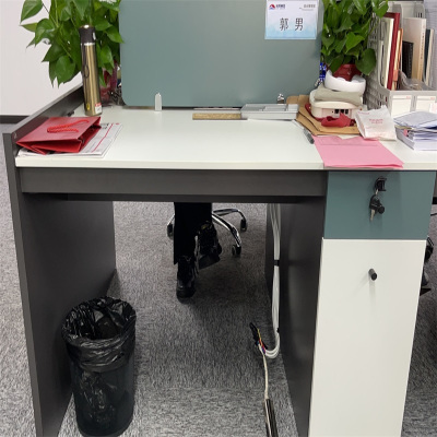 易企采 单人办公桌不含椅1200*600*750mm 办公家具职员办公桌简约现代单人位桌椅组合员工单人隔断办公室屏风工