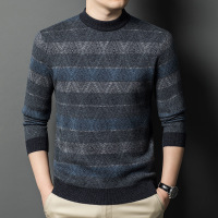 纯羊毛羊毛衫民族风提花个性花纹加厚打底针织衫濮院工厂纯羊毛衫