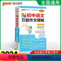 [2本套装]语文+英语 万能作文模板 初中通用 [正版]2024版图解速记初中语文作文模板 初中英语作文模板 口袋书小本