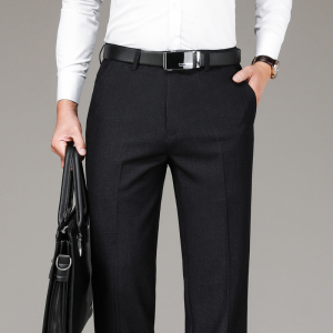 金盾(KIN DON)正品西裤男商务正装长裤子秋冬季垂感休闲裤西装裤男士黑色西服裤