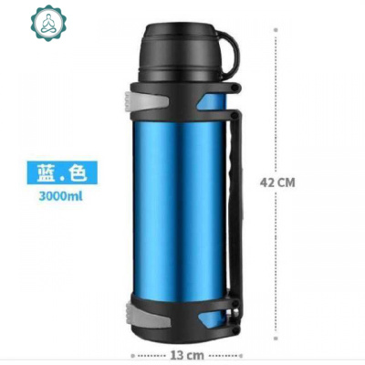 大容量304保温瓶热水壶旅行1.51以上不锈钢保温壶3家用便携杯封后蓝色-3000
