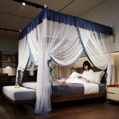 美帮汇廷落地蚊帐1.2米1.5m1.8m床双人家用支架三开公主风加密加厚