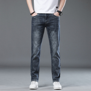 金盾(KIN DON)秋冬季男士牛仔裤修身直筒韩版百搭弹力潮牌纯棉牛仔长裤子男