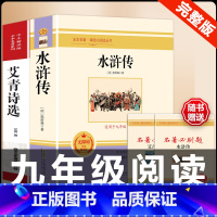 [配套人教版2册]水浒传 艾青 .送考试重点 [正版]经典常谈朱自清和钢铁是怎样炼成的必读原着八年级下册课外书初中阅读名