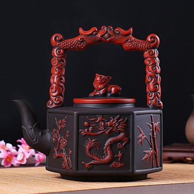 紫砂壶特大号茶壶北方大容量壶收藏观赏摆设壶手工泡茶壶