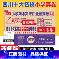 数学 西师版 二年级上 [正版]四川十大名校真卷二年级上册期末测试卷数学西师版XS版 达州自贡泸州成都市重点名校小学二年
