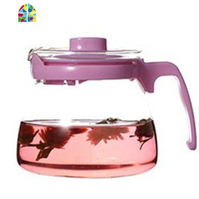 [开水冲破包赔]1000/2000ML 冷水壶凉水壶茶壶玻璃耐热泡茶壶 FENGHOU 1000ML单壶[绿色]