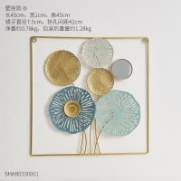 北欧铁艺金属轻奢风墙饰挂饰墙面装饰品创意电视沙发背景墙上挂件 三维工匠 壁挂款-C壁饰