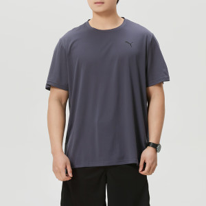 彪马(PUMA)短袖男装新款时尚简约跑步健身训练舒适透气圆领T恤587212-02...