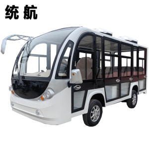 统航电动观光车4排11座景区休闲接待游览园区厂区参观电动四轮观光中转车