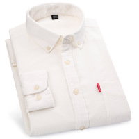 春秋新款全棉灯心绒长袖衬衫男修身工装衬衣男士条纹潮流商务寸衫