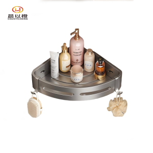 晨以橙 三角形置物架 灰色