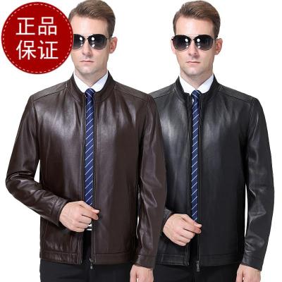 免费试穿掉皮包换头层山羊皮夹克海宁真皮皮衣男机车单皮修身韩版帅气潮流春秋装外套反季特价品牌男士外套头层真皮绵羊皮纯皮