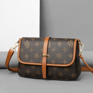 高级感复古中年妈妈包新款女士斜挎包印花小众设计夏季单肩包