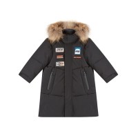 [2件2折价:199]米喜迪mecity童装冬新款男童羽绒服大毛领派克工装风羽绒服