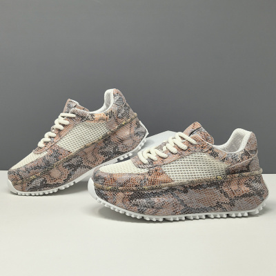 男生头层牛皮厚底老爹鞋男款潮鞋百搭ins真皮欧洲站透气休闲鞋男