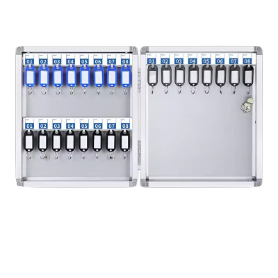 迅迈 24位壁挂钥匙箱[铝合金加厚款]钥匙箱壁挂式房地产中介物业汽车锁匙收纳存放盒储存管理盒钥匙柜