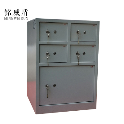 铭威盾办公室酒店保管想保险柜5门贵重物品机械保管箱五门总台客用保险柜