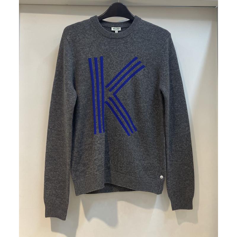 高田贤三(Kenzo)羊毛棉混纺长袖针织衫男圆领休闲运动套头衫潮牌