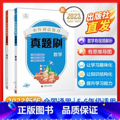 (2本)语文+数学[真题刷] 小学升初中 [正版]小升初真题卷2024 53小升初总复习考前讲练测语文数学英语3本全套小