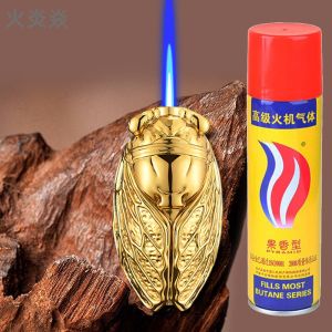 新款高颜值金蝉防风打火机个性创意直冲蓝焰火机高档礼物送男友潮