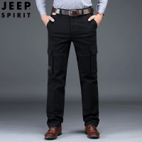 JEEP SPIRIT秋季男士工装裤男宽松直筒春秋大码户外多口袋休闲裤秋冬男裤子