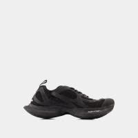 Balenciaga/巴黎世家女款圆头低帮织物拼接跑步鞋野橡胶底系带运