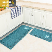 厨房地垫吸水防油长条脚垫卧室防滑垫子家用地毯可机洗 三维工匠