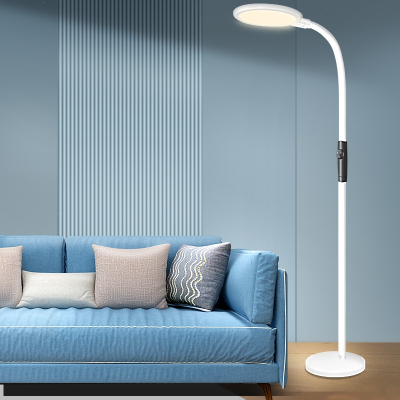  如华福禄 落地灯学生书桌钢琴台灯卧室客厅书房阅读立式简约 轻奢-白大照度漫射过滤柔光呵护