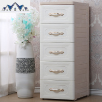 欧式多层塑料抽屉式收纳柜宝宝衣柜婴儿储物柜儿童整理五斗柜子 三维工匠