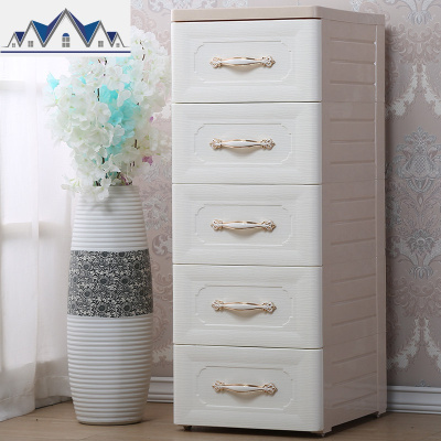 欧式多层塑料抽屉式收纳柜宝宝衣柜婴儿储物柜儿童整理五斗柜子 三维工匠