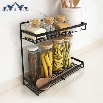 厨房调料置物架台面放调味品调味料油盐酱醋收纳架子小型小巧双层 三维工匠