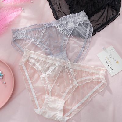 2条装日系内裤女迷人低腰半透明韩版可爱三角裤卡诺蔻