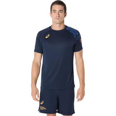 Asics/亚瑟士男士排汗透气运动T恤 volley系列半袖上衣 for 健身