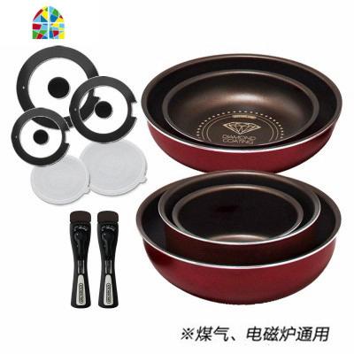 钻石锅燃气电磁炉不粘锅牛排煎锅汤锅爱丽丝平底锅 FENGHOU 16厘米PE盖