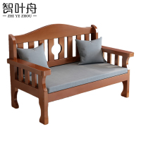 智叶舟中式沙发双人位120*58*85cm张