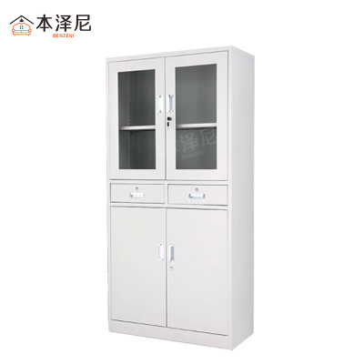 本泽尼 中二抽柜 钢制文件柜 HTZ-G1838 850*390*1800mm 组