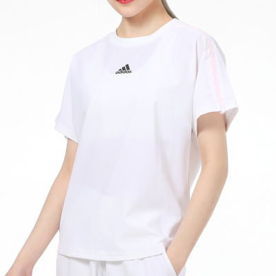 ADIDAS阿迪达斯短袖T恤运动休闲舒适透气圆领女装GP0590 Z