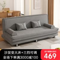 沙发床两用沙发可折叠客厅小户型出租房双人布艺沙发卧室