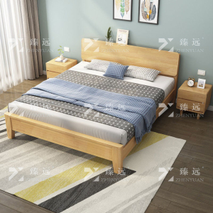 臻远 ZY4031116 实木床宿舍家具1.2米单人床含两个床头柜