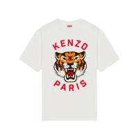高田贤三(Kenzo)女士运动T恤宽松圆领短袖棉质舒适百搭印花休闲套